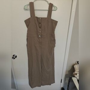 White Birch Black Label Sz.XL Jumpsuit Cotton Khaki New Wide Leg